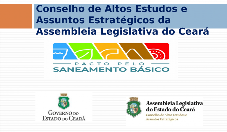 APRESENTAÇÃO DO PACTO PELO O SANEAMENTO