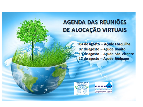 AGENDA DAS REUNIÕES DE ALOCAÇÃO!!!