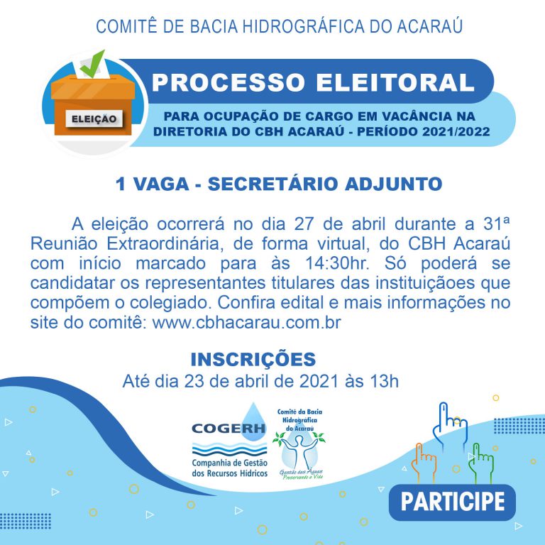 CBH Acaraú abre edital para preenchimento de vaga em sua diretoria